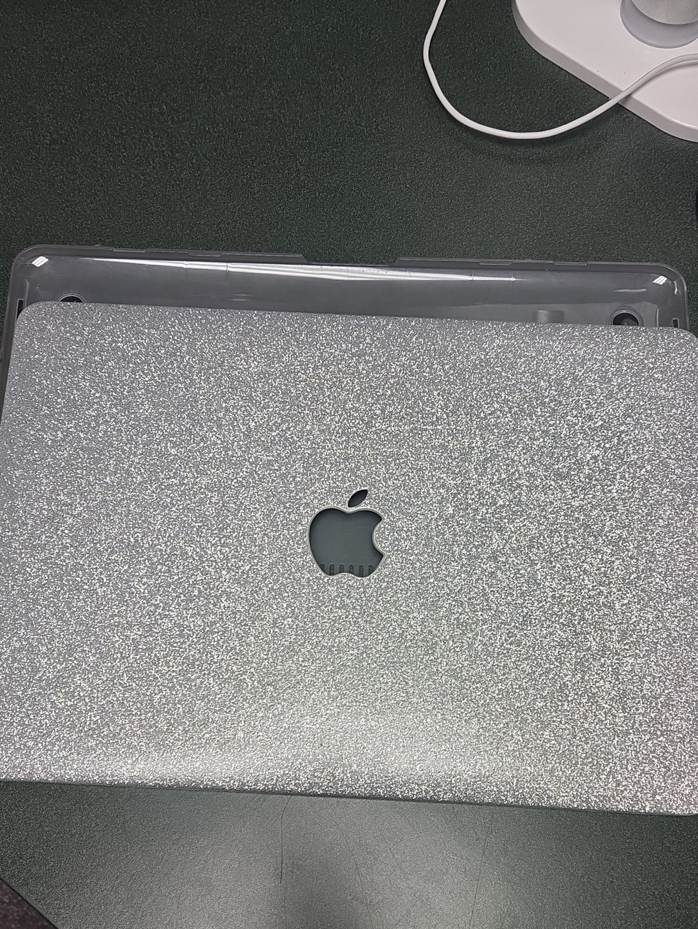 Apple Silver Glitter MacBook Cover
